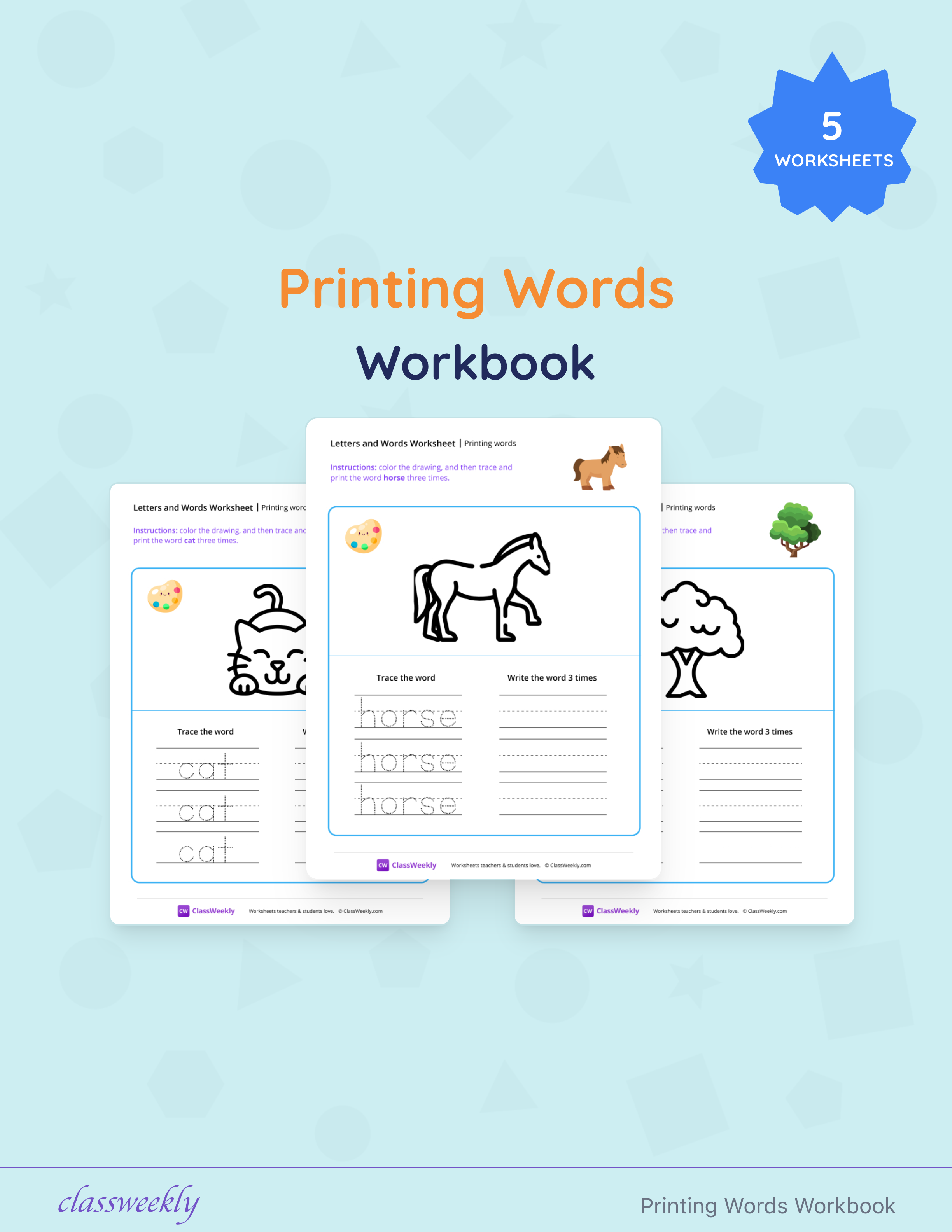 Printing Words Workbook cover