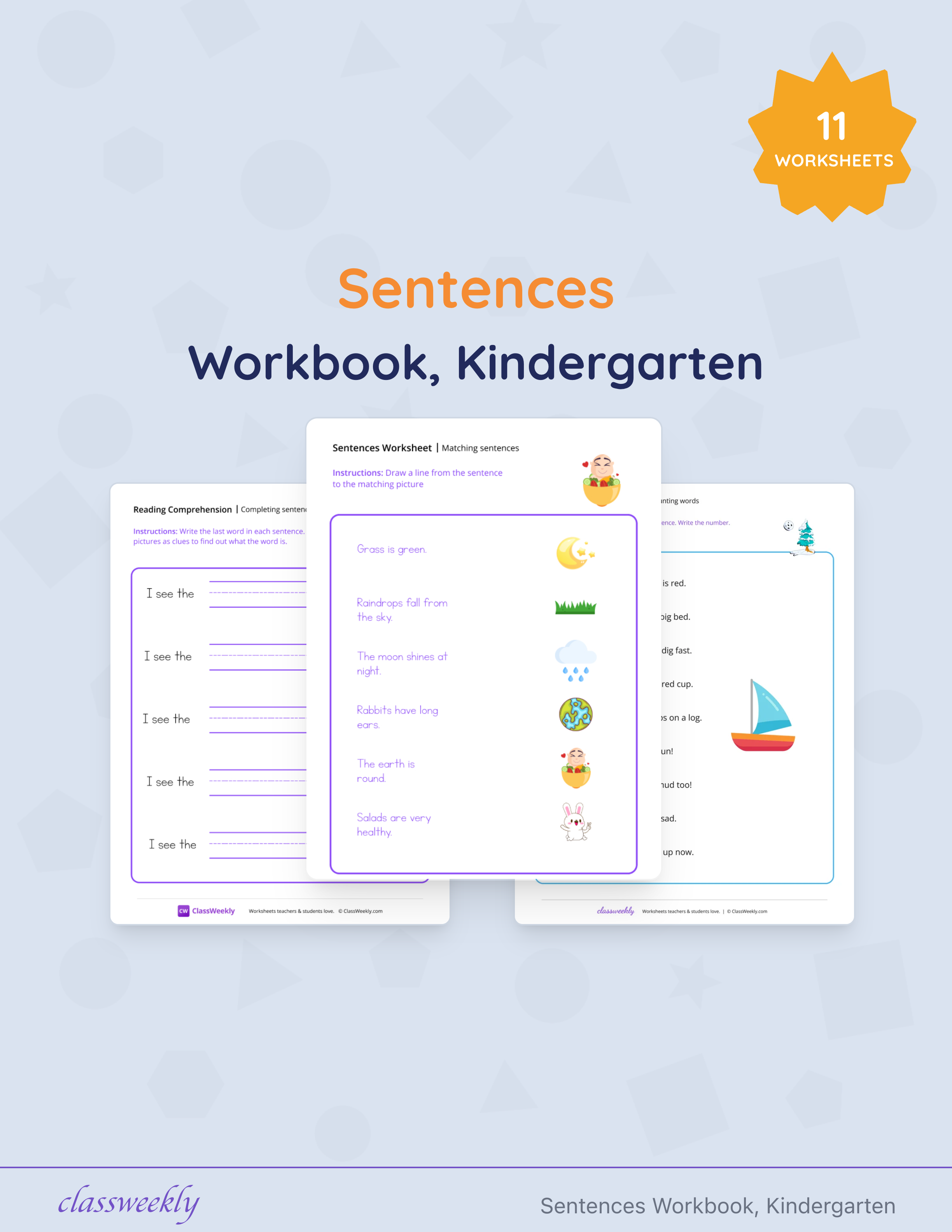 Sentences Workbook, Kindergarten cover