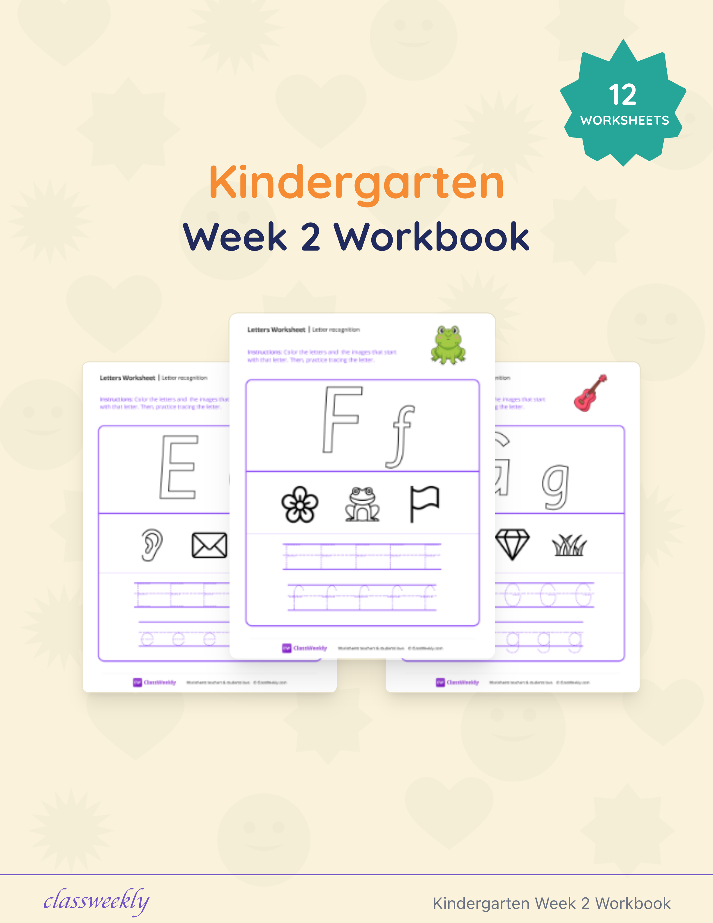 Kindergarten Week 2 Workbook cover