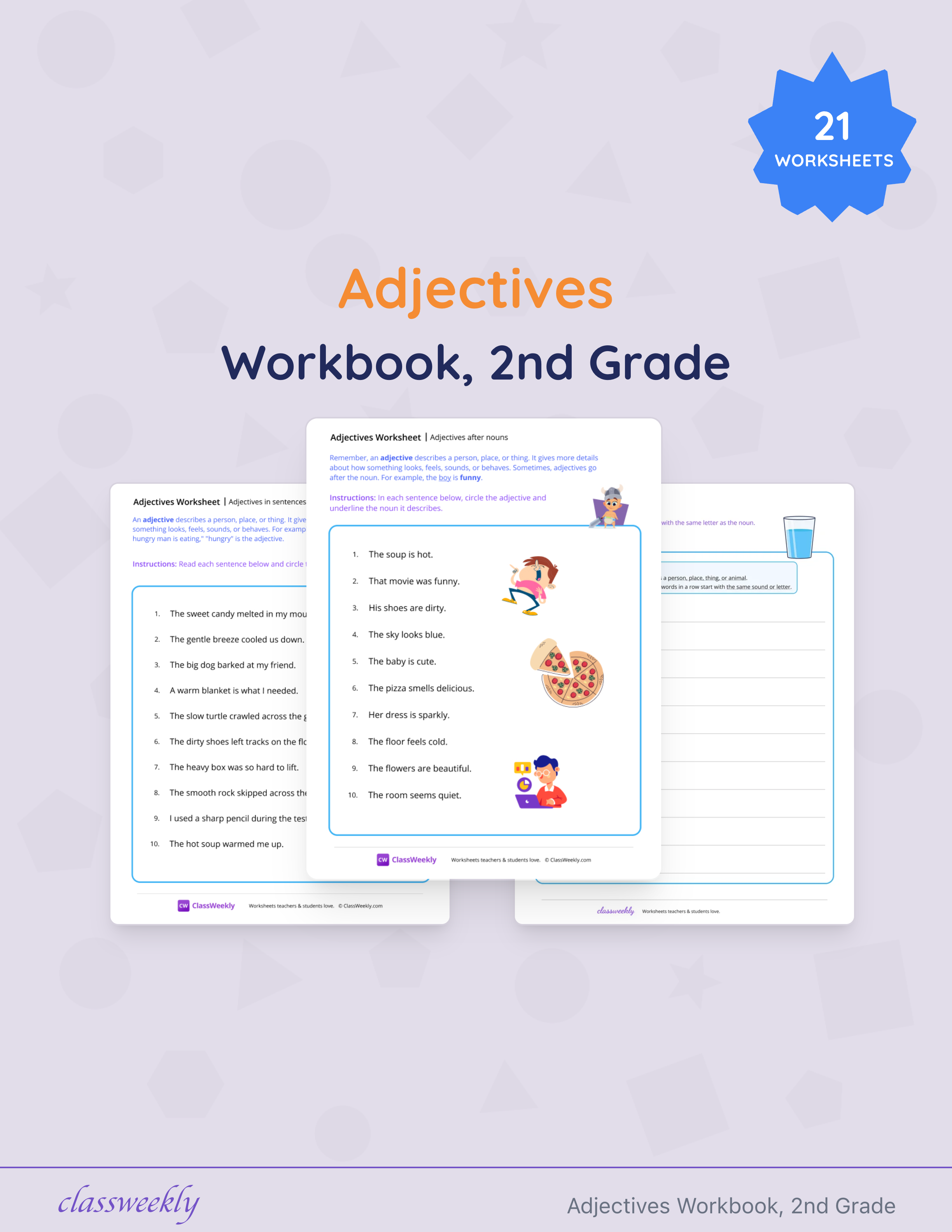Adjectives Workbook, 2nd Grade cover