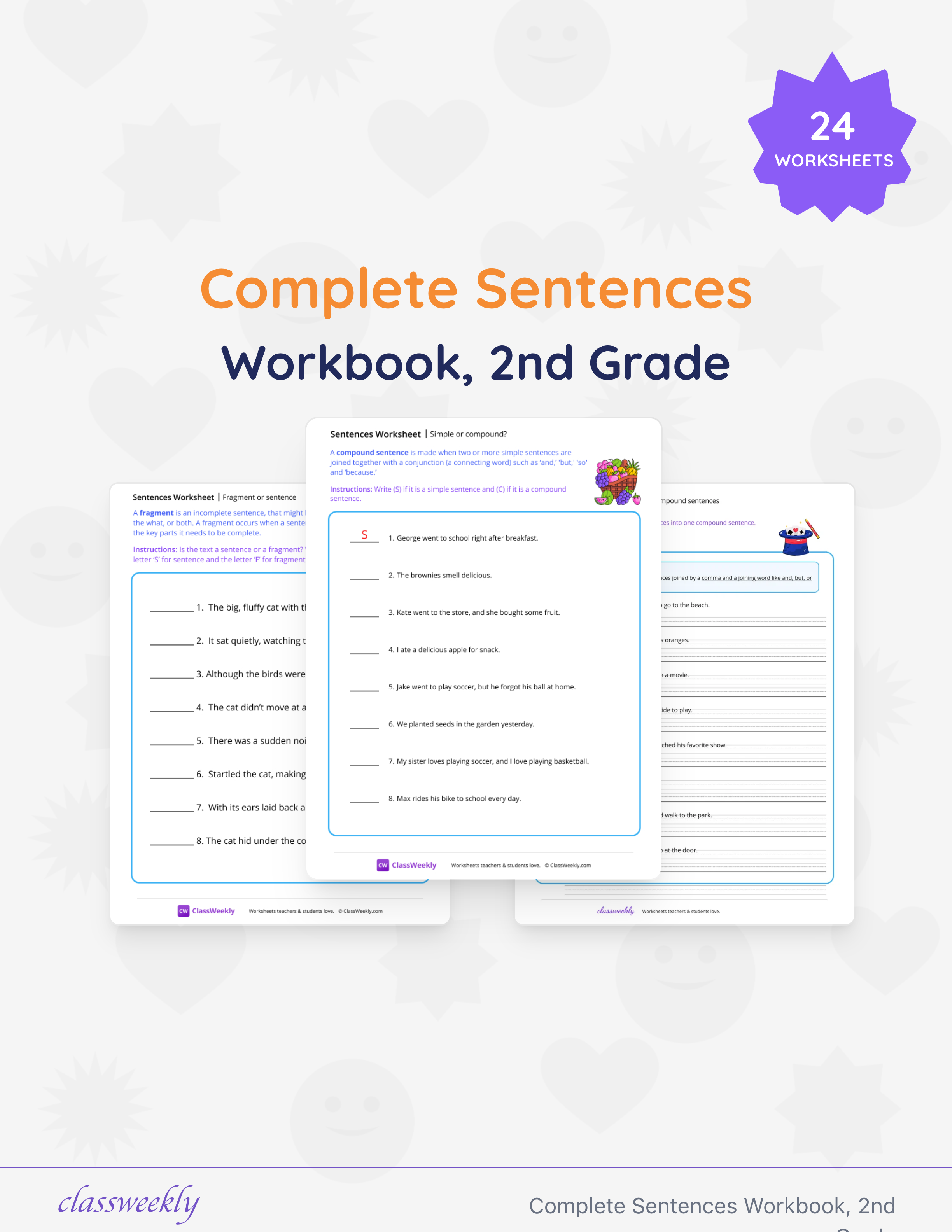 Complete Sentences Workbook, 2nd Grade cover