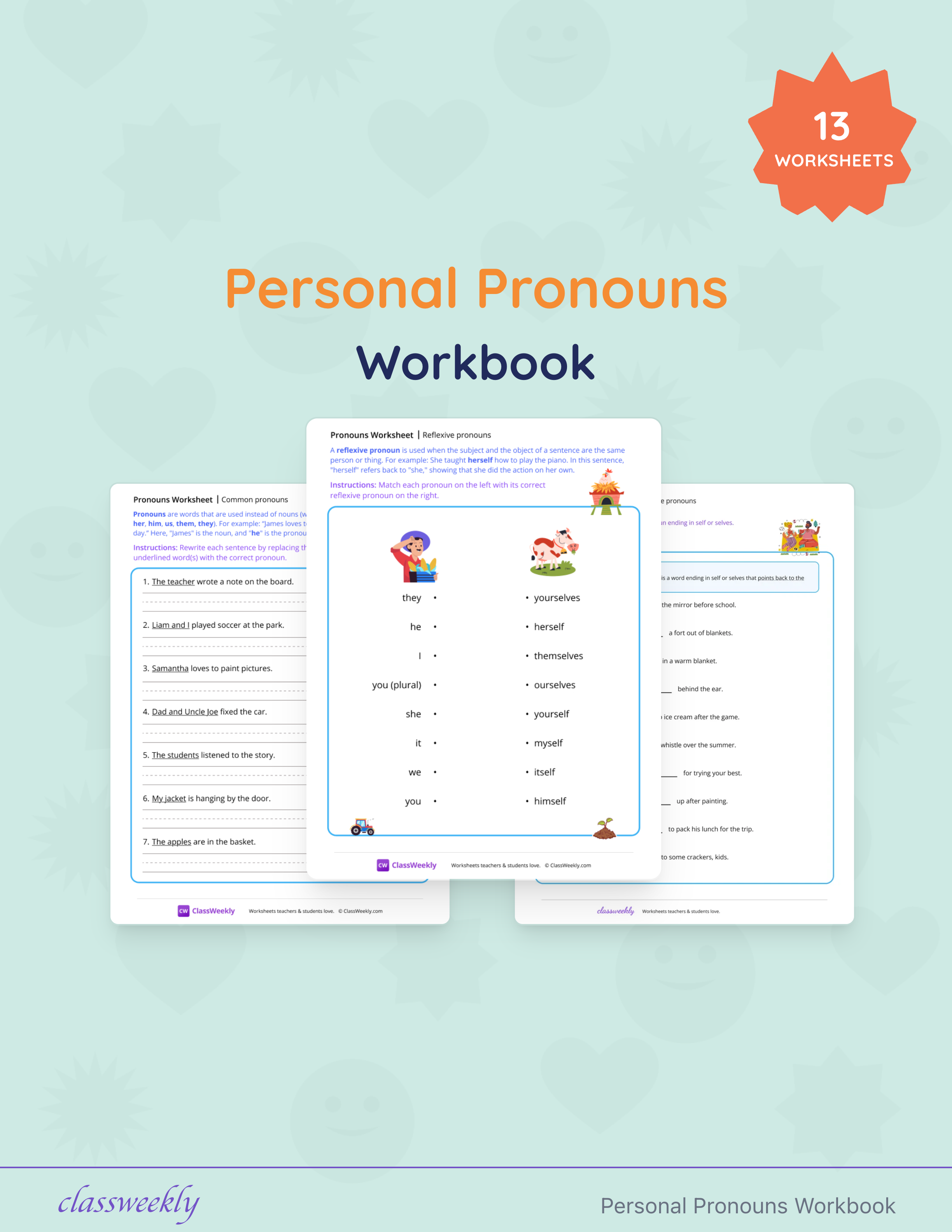 Personal Pronouns Workbook cover