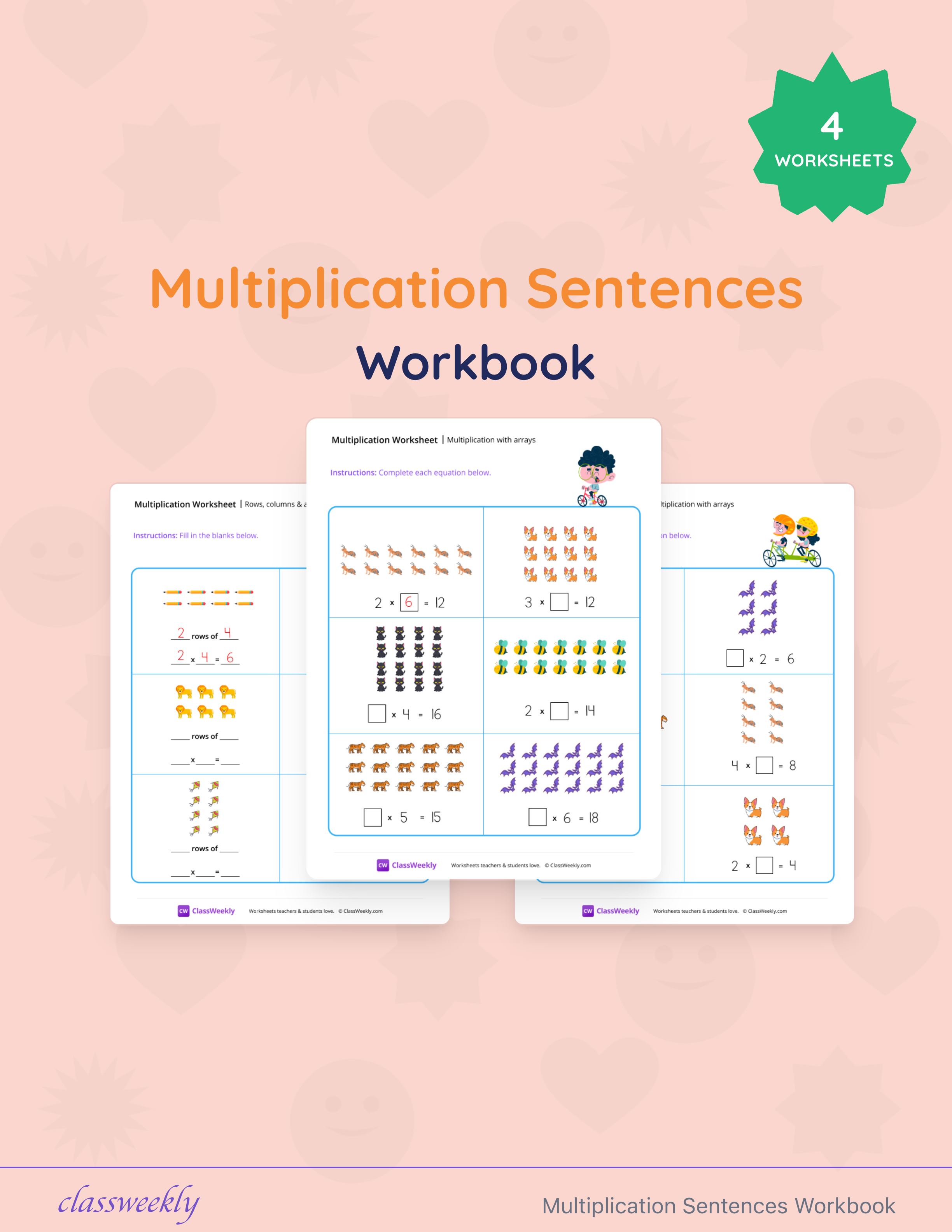 Multiplication Sentences Workbook cover