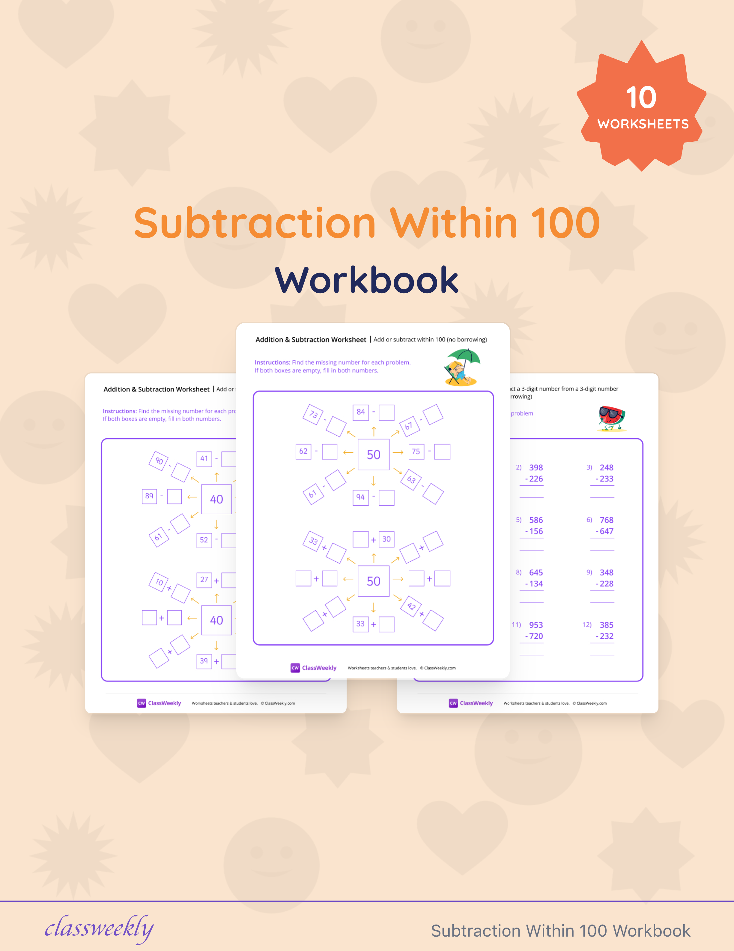Subtraction Within 100 Workbook cover