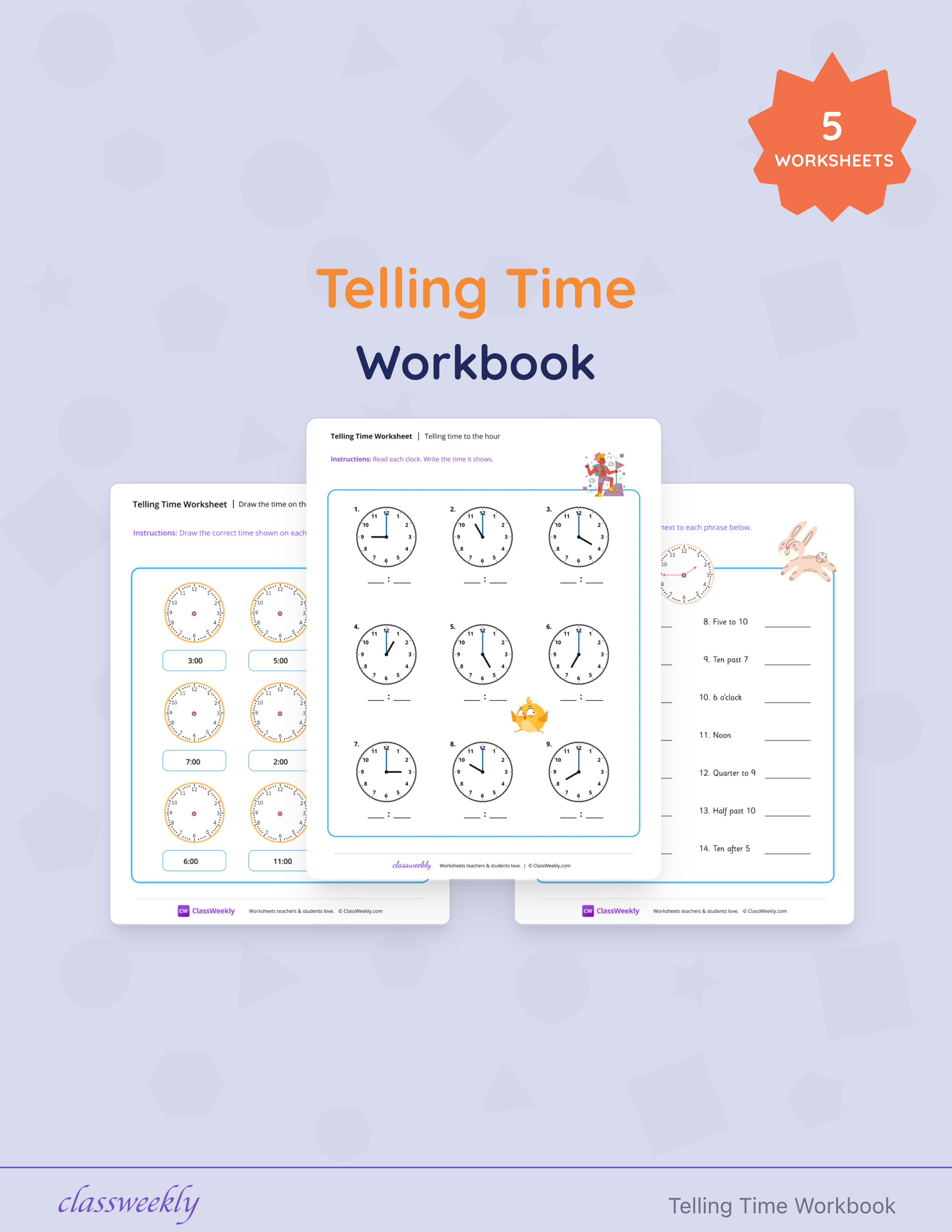 Telling Time Workbook cover