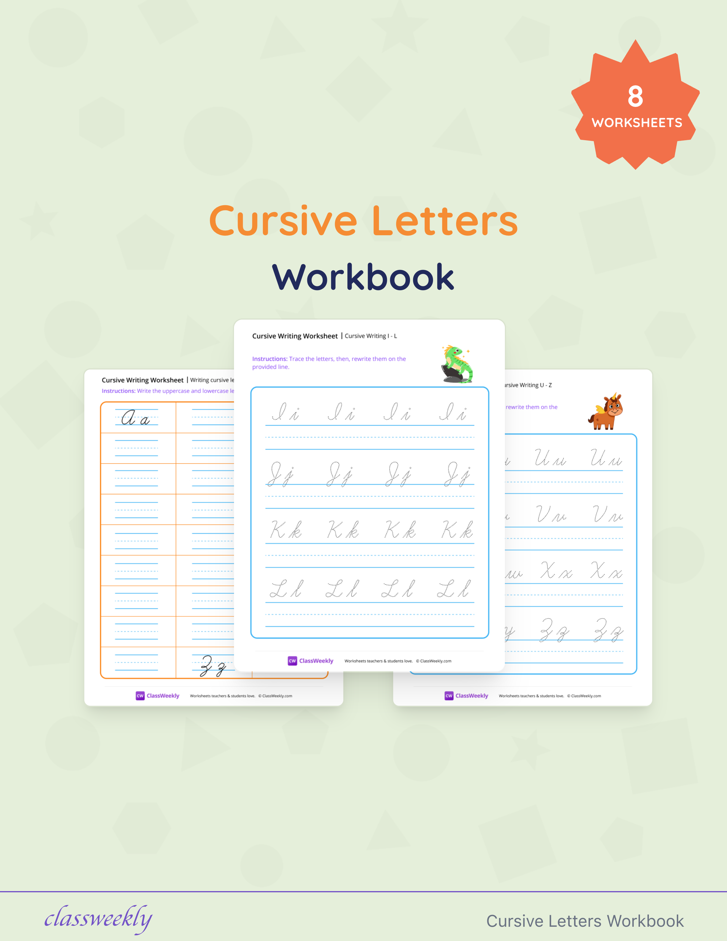 Cursive Letters Workbook cover