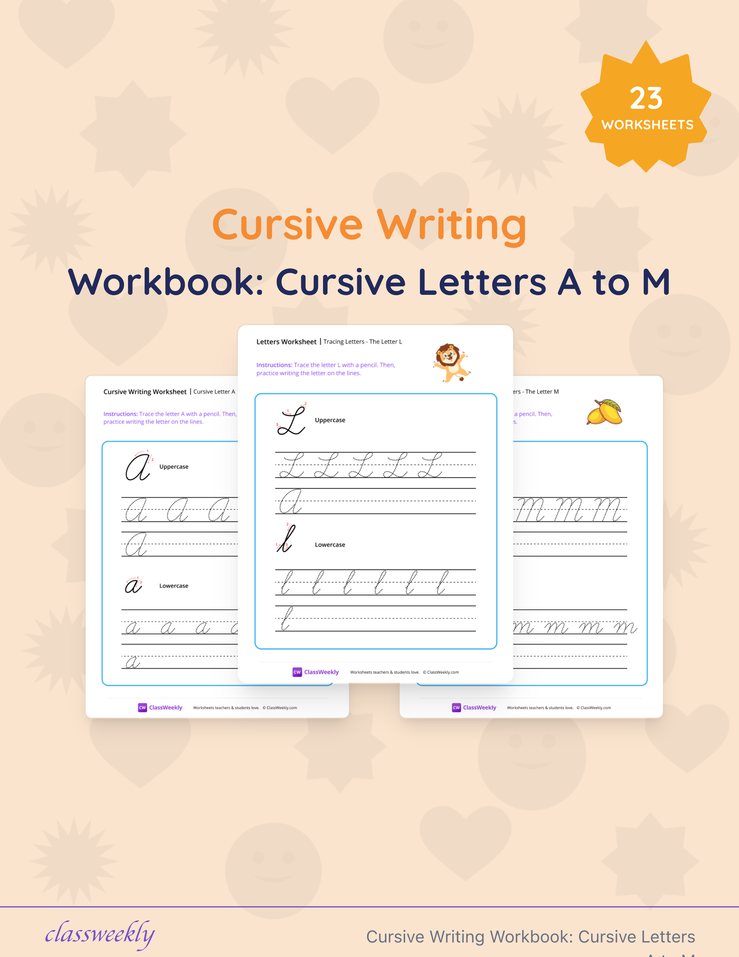 Cursive Writing Workbook: Cursive Letters A to M cover