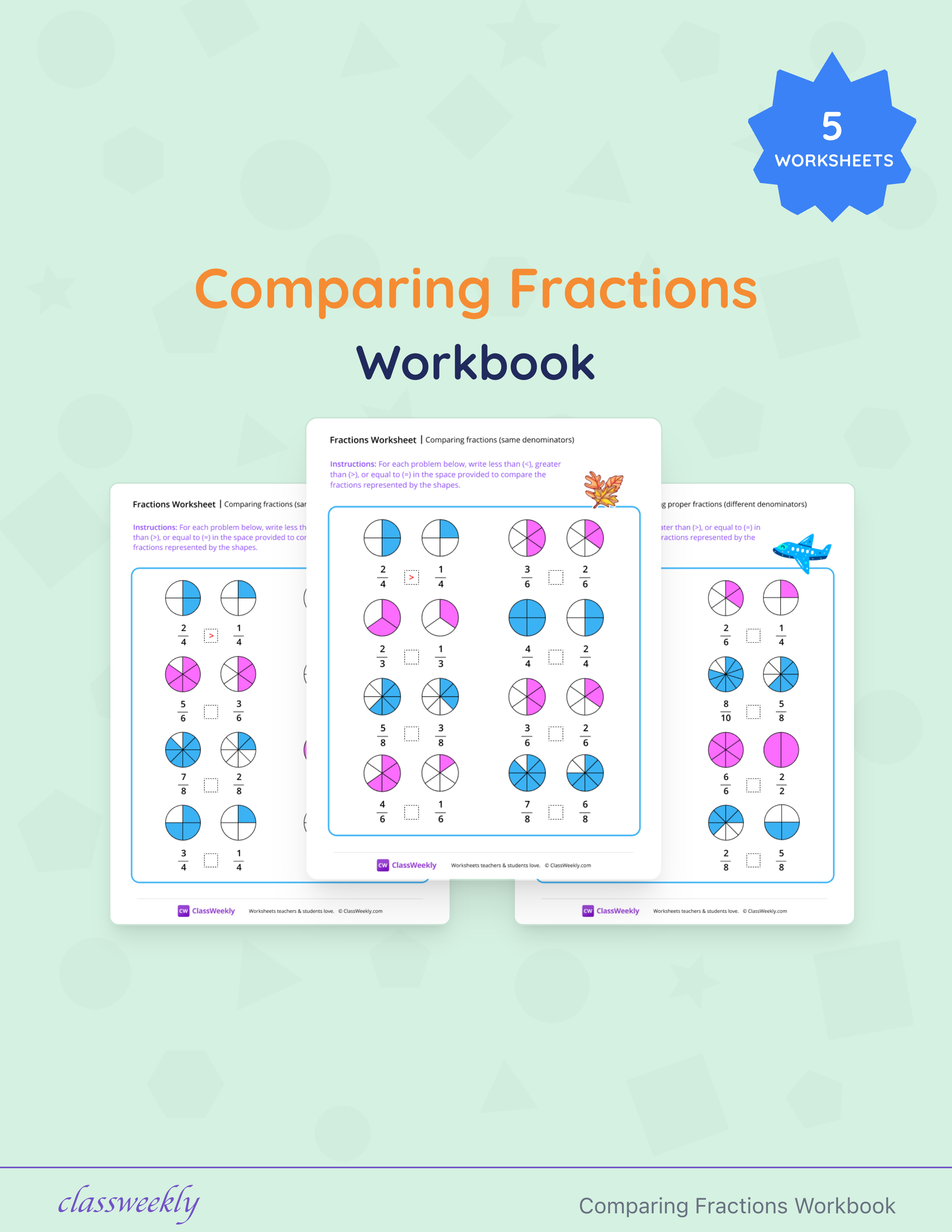Comparing Fractions Workbook cover