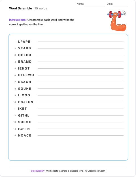 Word Scramble Maker