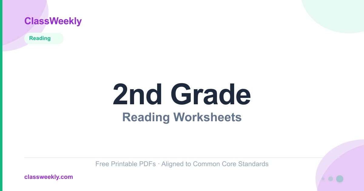 Free 2nd Grade Reading Comprehension Worksheets | Printable PDFs ...